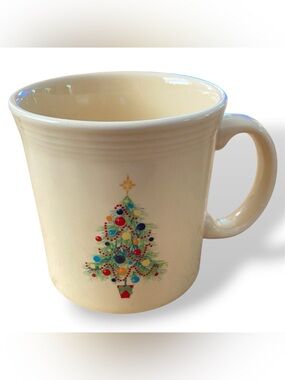 Fiesta Christmas Tree 12 oz. Java Mug Ivory Retired Holiday Dinnerware USA